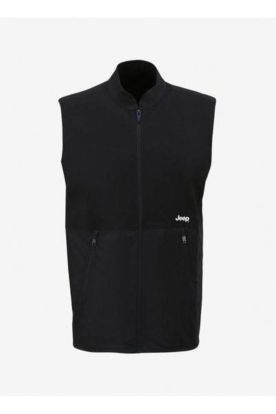 Navy Blue Men's Judge Collar Water Repellent Vest J4Sm-Ylk7219