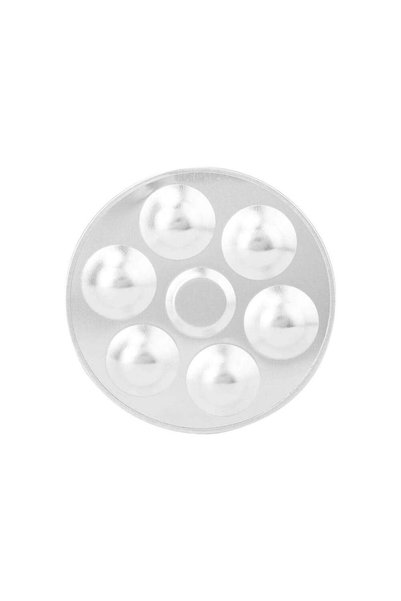 Aluminum Metal Paint Palette Round 6 Godeli (Diameter: 13 cm)