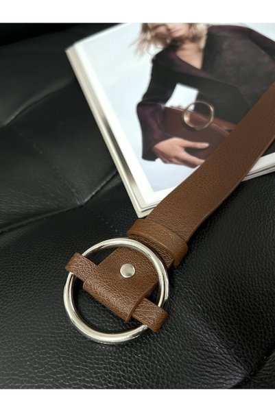 Basic Women's Trouser Belt, Jacket Belt, Dress Belt, Shirt Belt with Ring Buckle
