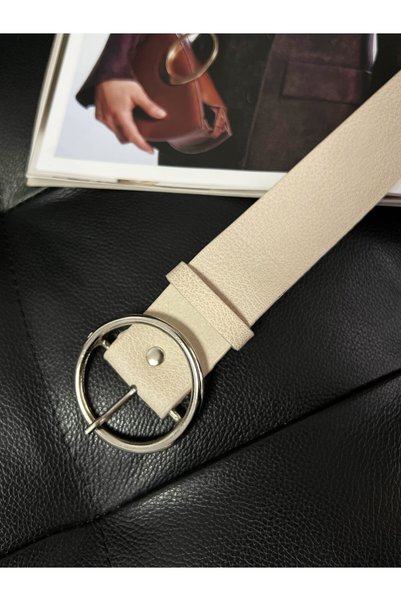 Women's Trouser Belt, Jacket Belt, Dress Belt, Shirt Belt with Round Buckle