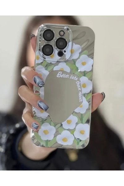 iPhone 14 Pro Max Compatible Wavy Mirrored Garden Case