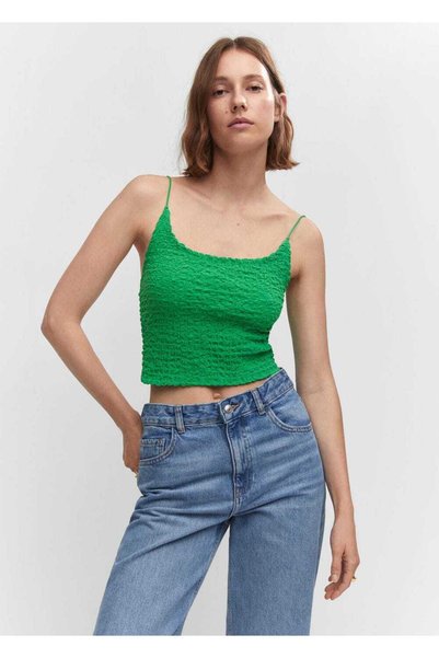 Textured cropped blouse