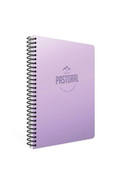 Pastoral Spiral Plastic Cover Notebook A6 80 Sheets Checkered