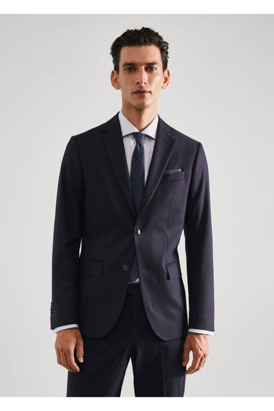 Slim-Fit Woolen Blazer Jacket