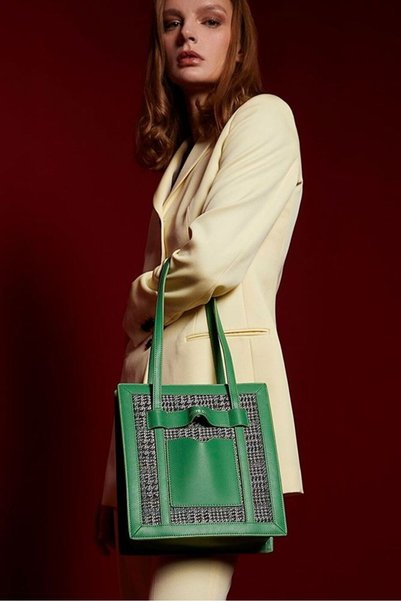 By Can Oker Green Women's Shoulder Bag 05pcc22k2000-kt