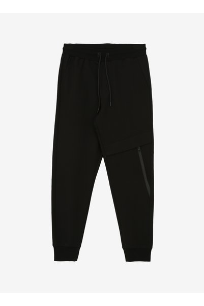 Black Men's Classic Fit Sweatpants E-Weepy