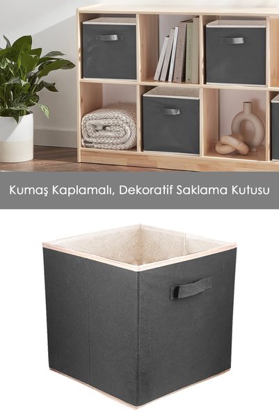 1 Piece Closet Organizer, Laundry Toy Storage Box Basket Organizer 30X30X30 cm