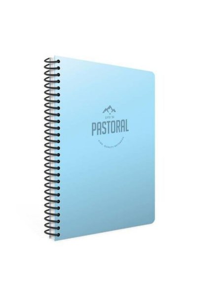 Pastoral Spiral Plastic Cover Notebook A6 80 Sheets Checkered