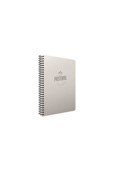 Pastoral Spiral Plastic Cover Notebook A6 80 Sheets Checkered