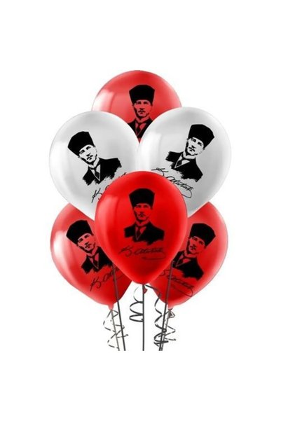 20 Pieces Ataturk Printed Balloons - April 23 Balloon Decorations