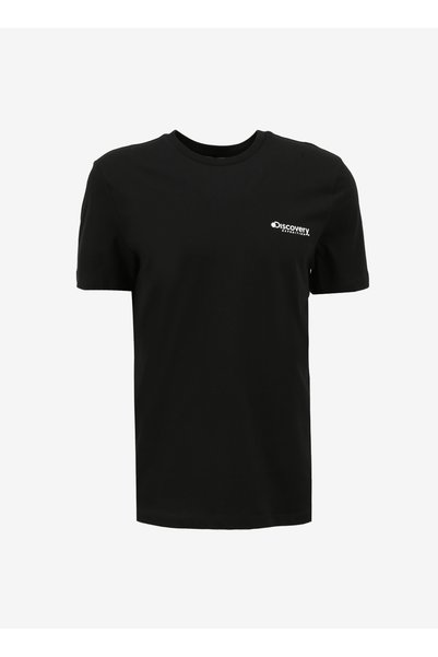 Black Men's Crew Neck T-Shirt D4Sm-Tst3294