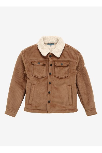 Plain Camel Hair Boy's Shirt D3Wb-Gml3