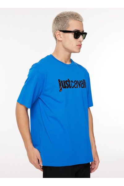 Crew Neck Light Blue Men's T-Shirt 75Oahg01