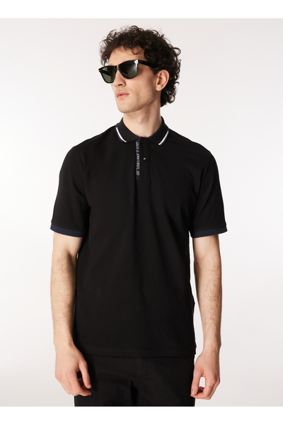 Black Men's Polo T-Shirt Jjsteel Polo Ss