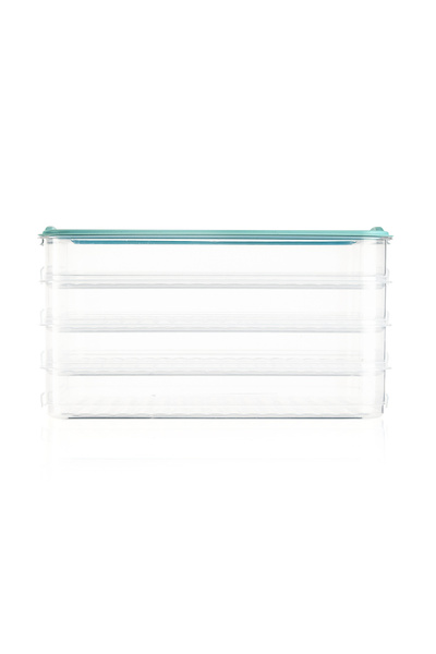 Set of Containers for Storage Transparent 5, 750 Ml, Easy Use, Color Orange