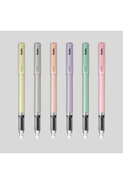 Primeo Prestij Fountain Pen Artist Seri m Nib 6 Pcs All Colors Set