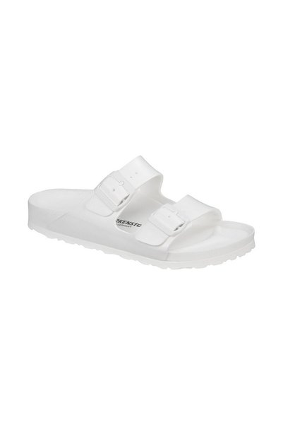 Women's Double Striped White Slippers Arizona Eva129443
