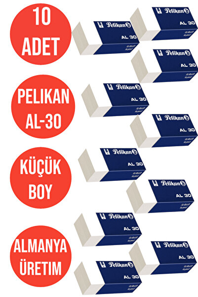 10 парчиња мала гума за бришење бела PELIKAN AL-30