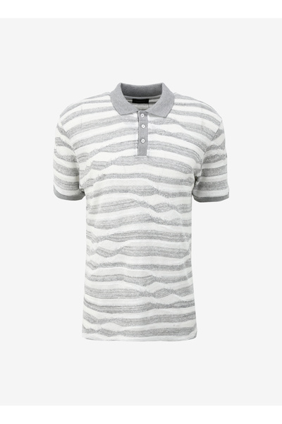 Gray Men's Polo Neck Regular Fit Polo T-Shirt Fc4Sm-Tst 0889
