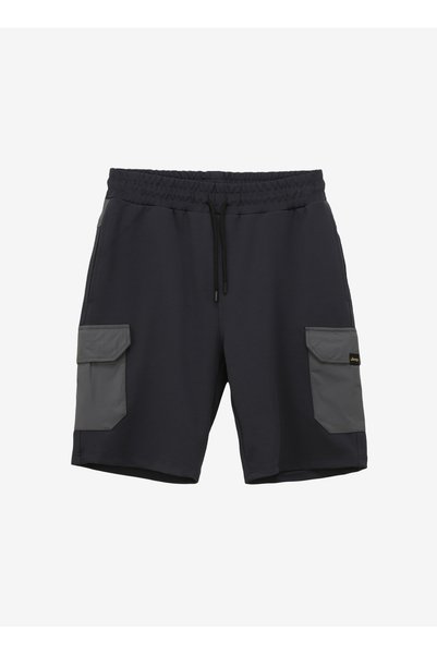 Anthracite Men's Relaxed Block Sweat Shorts J4Sm-Sht7211