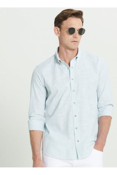 Altınyıldız Classics Khaki Men's Shirt 4A2024200006