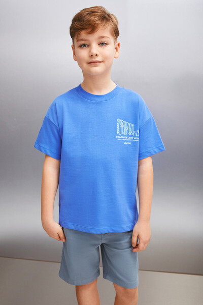 NAEL Men's Cobalt Blue T-Shirt