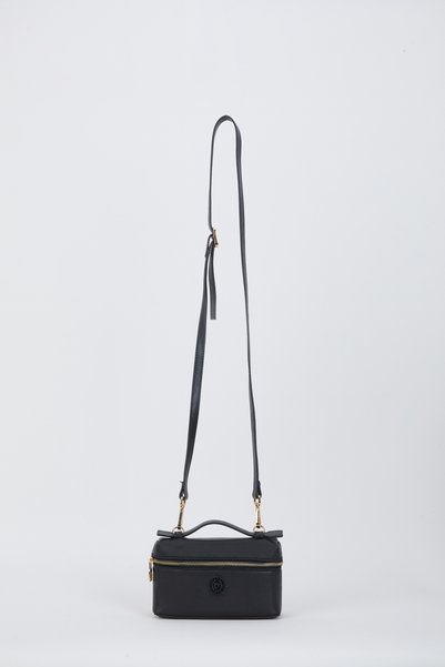 Women's Black Print Shoulder Bag 05Po24Y1835