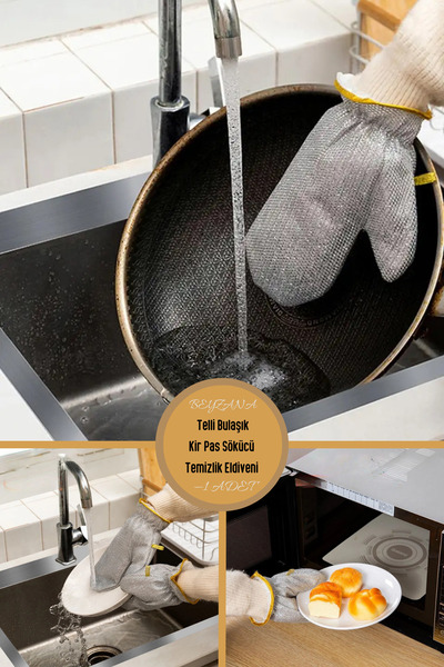 Practical Multi-Purpose Wire Dishwashing Gloves Waterproof Dirt Rust Remover Magic Cleaning Gloves 1Pcs