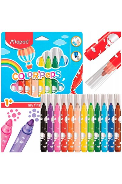 Color'Peps Jumbo Washable Markers 12 pcs 1+ Age 846020