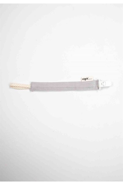 Baby Cotton Pacifier Holder 23 cm Gray