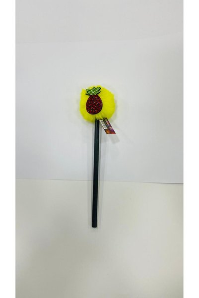 Bullet Colored Pompom Patterned Fancy Pencil - With Head1045885522