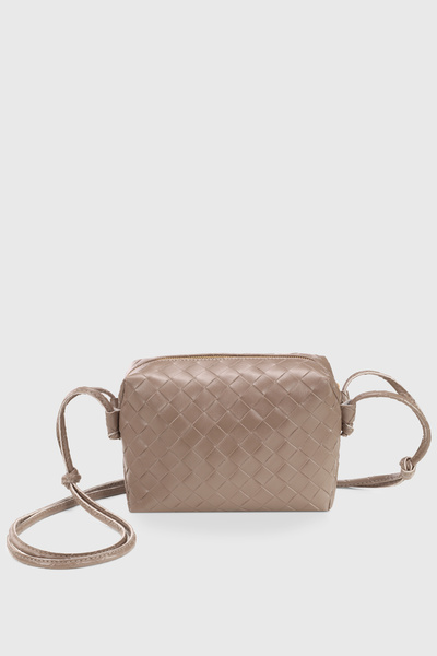 Cross Strap Mink Knit Detailed Bag - 260