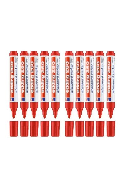 260 Whiteboard Marker 10 Pack Red
