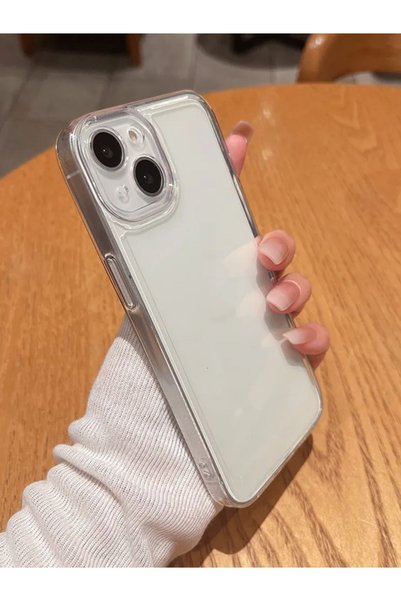 iPhone 15 Case Transparent Camera Protected Soft Thin Silicone Clear Cover