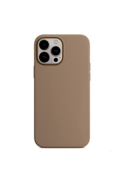 iPhone 14 Pro Max Case Velvet Launch Soft Soft Liquid Silicone Camera Protected Cover Coffee