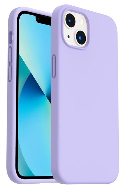 iPhone 13-14-15 Compatible Velvet Launch Silicone Case Cover Lilac