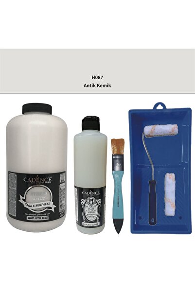 Боја за мебел-Cadence Multisurface H-087 античка коска 2Lt Ultimate сјаен лак 500Ml сатенски сет со валјак