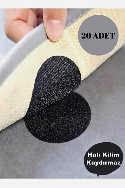 20 Pieces Carpet Rug Seat Cover Anti-Slip Fixer Velcro Washable Self-Adhesive Velcro