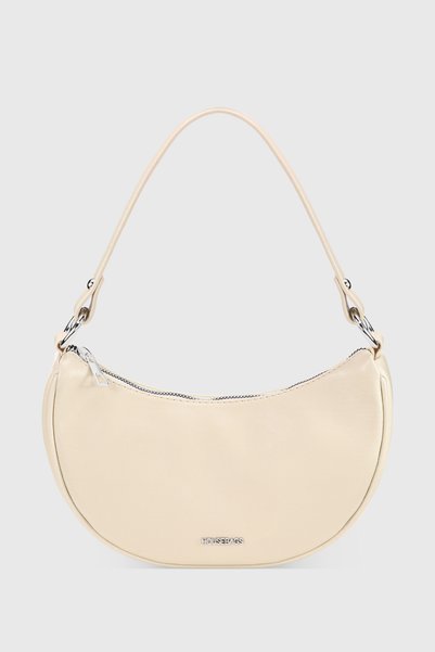 Women's Cream Half Moon Shoulder Bag 251