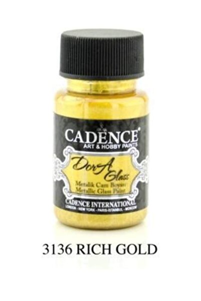 Dora Glass метална боја за стакло 50 ml. 3136 RICH GOLD