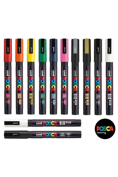 Posca Pc-3M (0.9-1.3mm) Set of 12