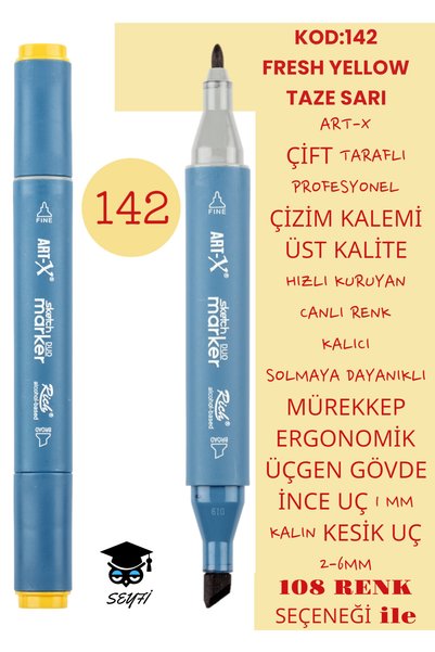 Professional Double Tarfine Fine Tip Ink Permanent Drawing Pen - Sketch 2-6mm, Long Sketch 1mm