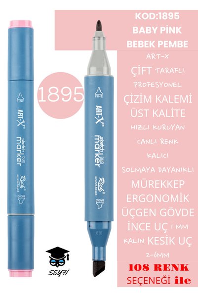 Professional Double Tarfine Fine Tip Ink Permanent Drawing Pen - Sketch 2-6mm, Long Sketch 1mm