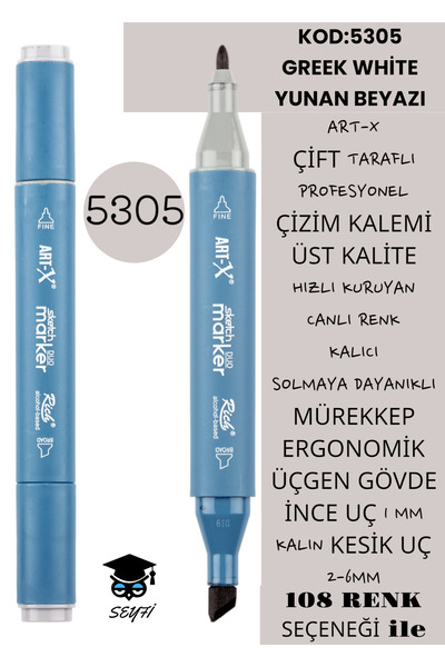 Professional Double Tarfine Fine Tip Ink Permanent Drawing Pen - Sketch 2-6mm, Long Sketch 1mm