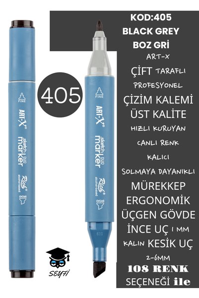 Professional Double Tarfine Fine Tip Ink Permanent Drawing Pen - Sketch 2-6mm, Long Sketch 1mm