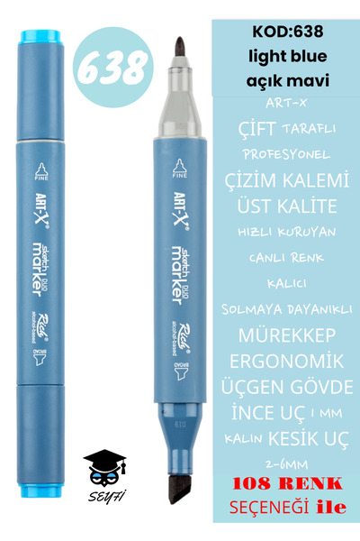 Professional Double Tarfine Fine Tip Ink Permanent Drawing Pen - Sketch 2-6mm, Long Sketch 1mm