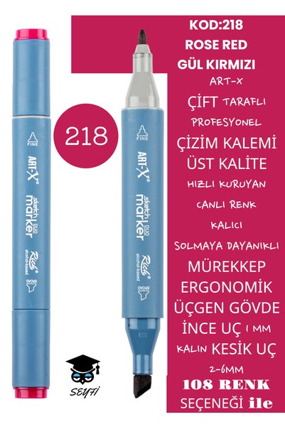 Professional Double Tarfine Fine Tip Ink Permanent Drawing Pen - Sketch 2-6mm, Long Sketch 1mm