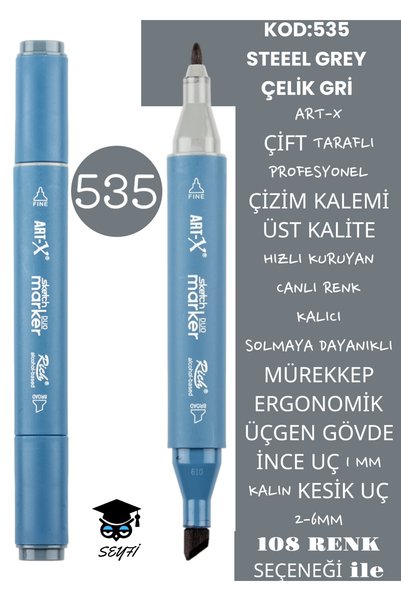Professional Double Tarfine Fine Tip Ink Permanent Drawing Pen - Sketch 2-6mm, Long Sketch 1mm