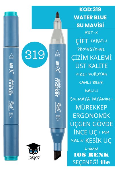 Professional Double Tarfine Fine Tip Ink Permanent Drawing Pen - Sketch 2-6mm, Long Sketch 1mm