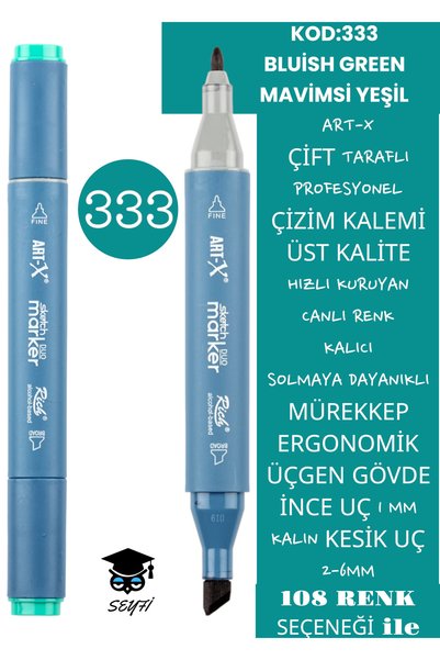DOUBLE-SIDED PROFESSIONAL DRAWING PEN PERMANENT INK TRIANGULAR BODY FINE TIP 1 MM CHISEL TIP 2-6MM SKETCH